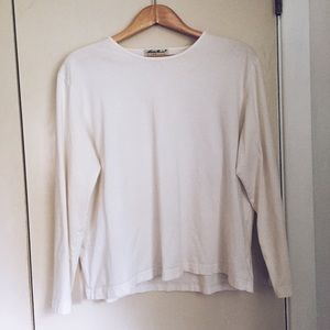 Simple White Long Sleeve T-Shirt